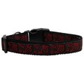 Unconditional Love Red and Black Swirly Nylon Ribbon Dog Collars Large UN915852